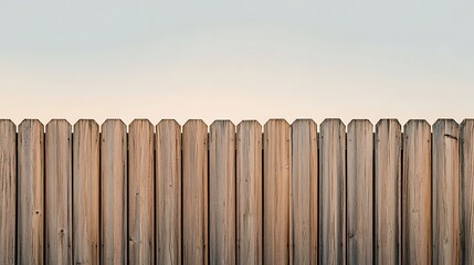 Fototapeta premium Wooden fence with sky.