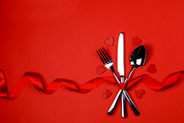 fork and knife valentine card