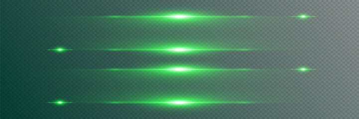 Sparkling effect of light and lines. Neon shine of laser beams. On a transparent background.