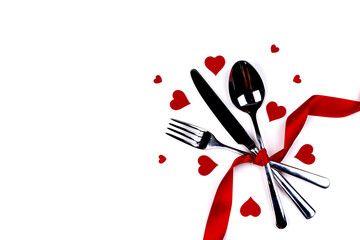 fork and knife valentine card