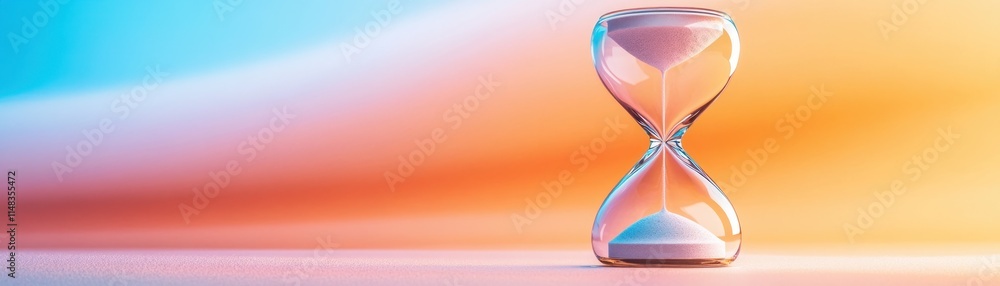 Aufkleber explore a minimalist hourglass with bold geometric shapes, a contemporary artistic concept captured 