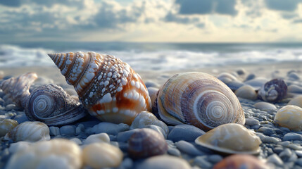 "Close-up of an Oyster Snail Shell"