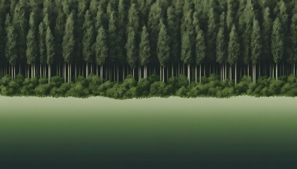 Serene Green Forest Canopy Over Lush Undergrowth