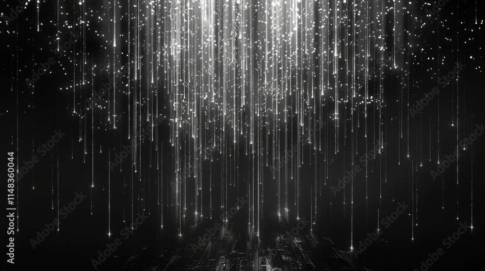 Aufkleber dazzling lights cascading in a dark background create a mesmerizing visual effect