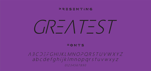 Creative font. Modern abstract digital tech font. Logo creative font, type, technology, movie, digital, music, movie. Fonts and illustration in vector format.