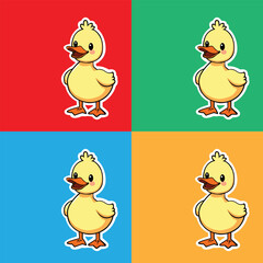 duck animation cartoon sticker
