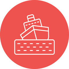 Obraz premium Ship Sinking Icon
