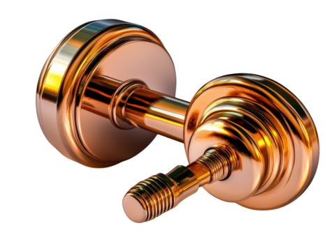 Golden Dumbbells Fitness Gym Workout Exercise Weights