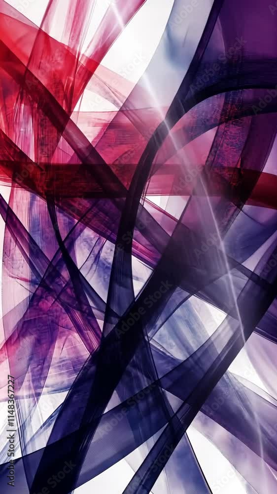 Poster colorful abstract design with vibrant lines and shapes showcasing interplay of light at dawn