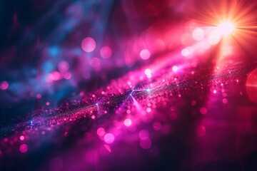 Vibrant abstract light patterns create a dynamic visual experience in a colorful display