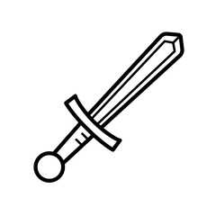 medieval sword - vector icon