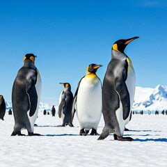Fototapeta premium penguins in polar regions