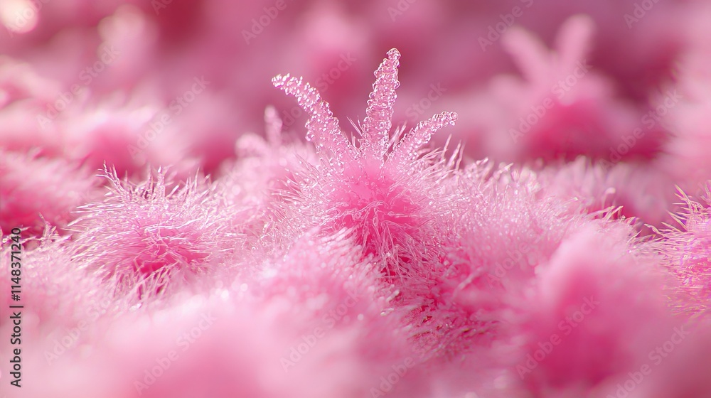 Aufkleber microscopic perspective delicate pink cellular structures form an intricate biological background