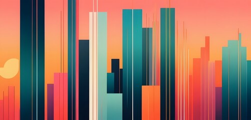 Obraz premium abstract background with colorful lines
