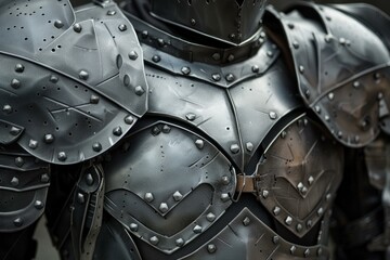 Medieval suit of armour displaying strength and protection