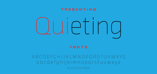 Fototapeta premium Minimal modern logo alphabet fonts. Typography minimalist urban sana serif digital fashion future creative logos fonts. vector illustration