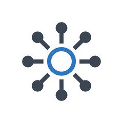 Network Connection Hub Icon