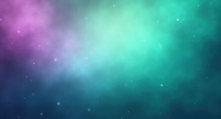 Fototapeta premium Teal and Lavender gradient background with dynamic Cyan Green light, featuring fantasy watercolor effects in high-quality digital art with a riot-like design on a canvas.