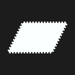 Perforated Edge Parallelogram Shape Border Frame