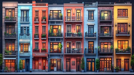 Historic brick architecture stands tall with windows beneath a peaceful blue sky image