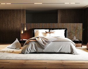 3d render of modern bedroom