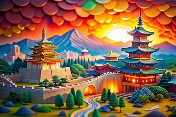 Surreal Paper Cut Korea Map: Iconic Landmarks, Artistic Landscape,  Korean Tourism, Travel Photography
