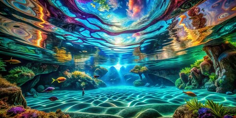 Surreal Pool Water Photography: Dreamlike Aquatic Visions, Ethereal Underwater Scenes, Abstract Swimming Pool Art