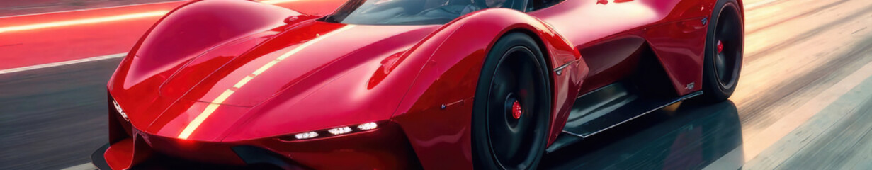 sports car in motion