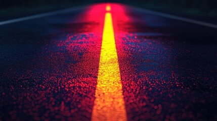 Night Road: A Glowing Line in the Dark