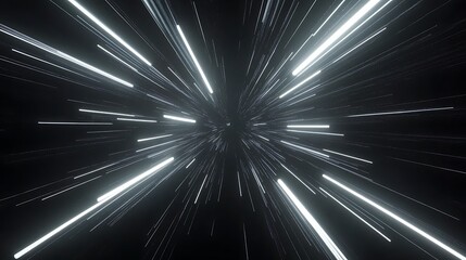 Light streaks radiating from center.