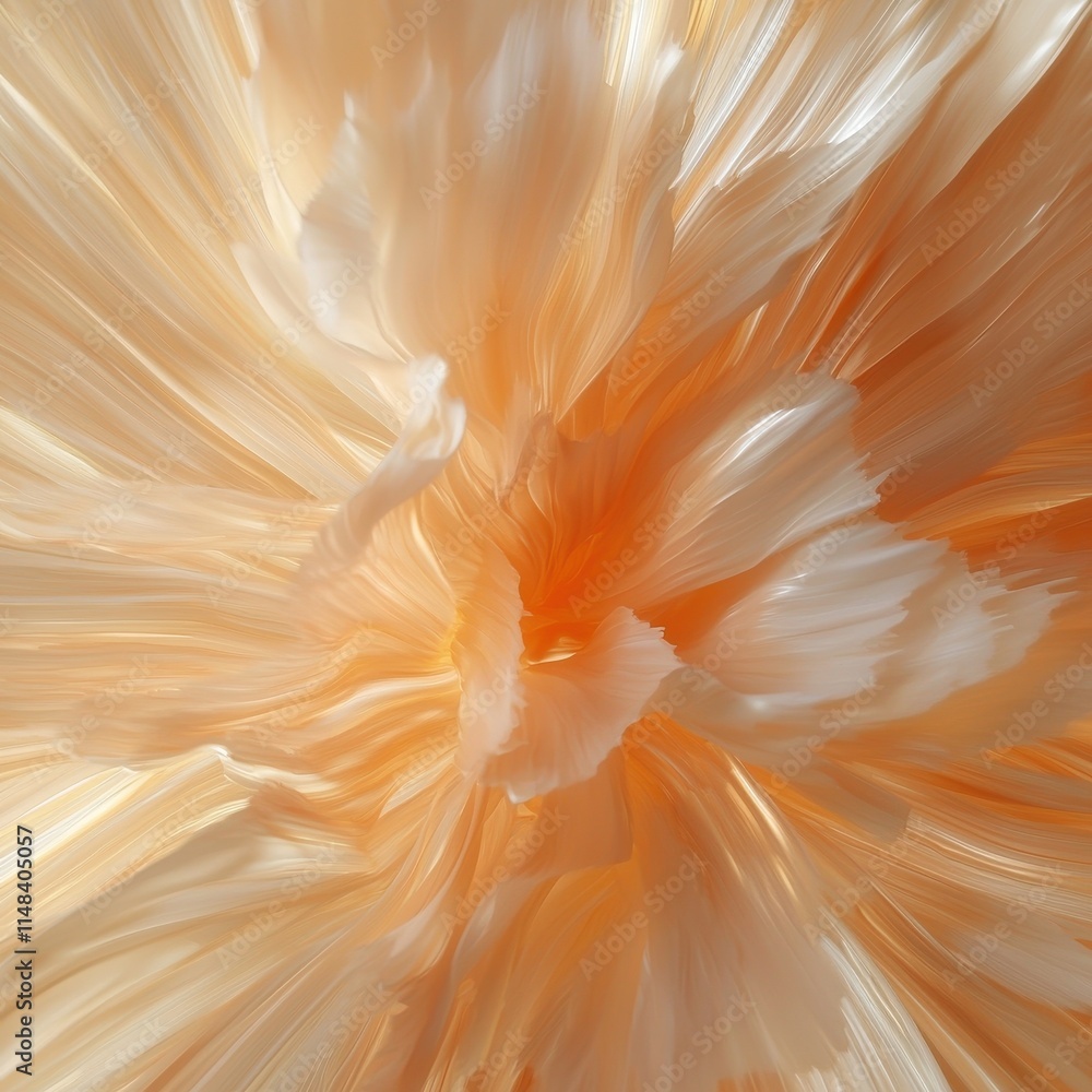 Poster dynamic orange burst textures abstract art high-resolution details vibrant colors close-up view visu
