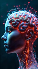 Obraz premium Fusion of Technology and Mind