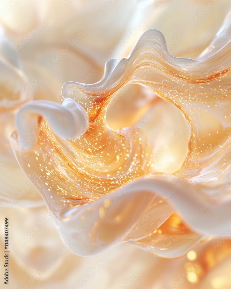Aufkleber soft glow orange textures in high-resolution abstract art digital environment close-up visual concep