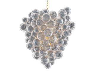 RH Talia Entry Chandelier - Elegant Lighting Fixture Against Black Background