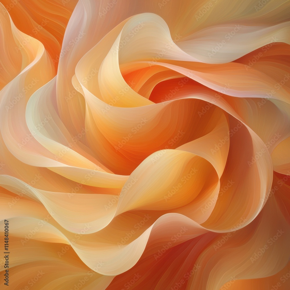 Aufkleber captivating orange patterns abstract textures digital art high-resolution modern aesthetic visual in