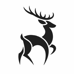 Elegant Deer Logo Design Vector
