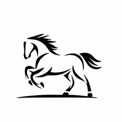 Elegant Horse Logo Design

