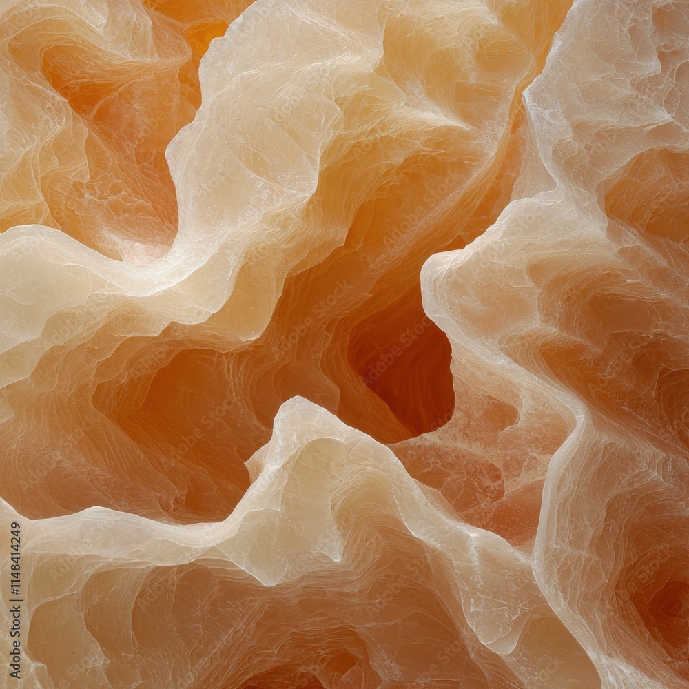 Poster dynamic orange layered textures abstract composition high-resolution details studio setting close-up