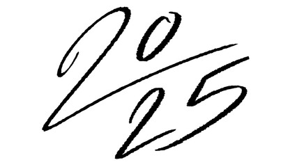 2025 hand drawn design for Happy New Year poster, Brochure design template