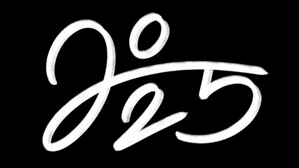 2025 hand drawn design for Happy New Year poster, Brochure design template