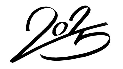 2025 hand drawn design for Happy New Year poster, Brochure design template