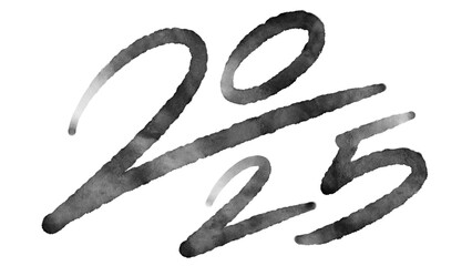 2025 hand drawn design for Happy New Year poster, Brochure design template