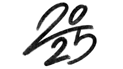 2025 hand drawn design for Happy New Year poster, Brochure design template