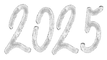 2025 hand drawn design for Happy New Year poster, Brochure design template