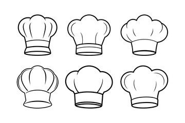 set of chef hat icon, chef hat vector collection, vector illustration on white background