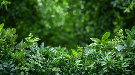 Obraz premium Lush green foliage creates a natural frame.