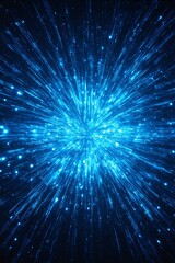 Naklejka premium a close up of a blue star burst with many white stars