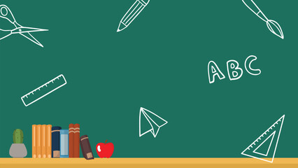 Back to School Background with Educational Elements and Vibrant Design