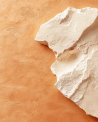 Rustic orange textures and white stone details natural background high-resolution warm atmosphere close-up view