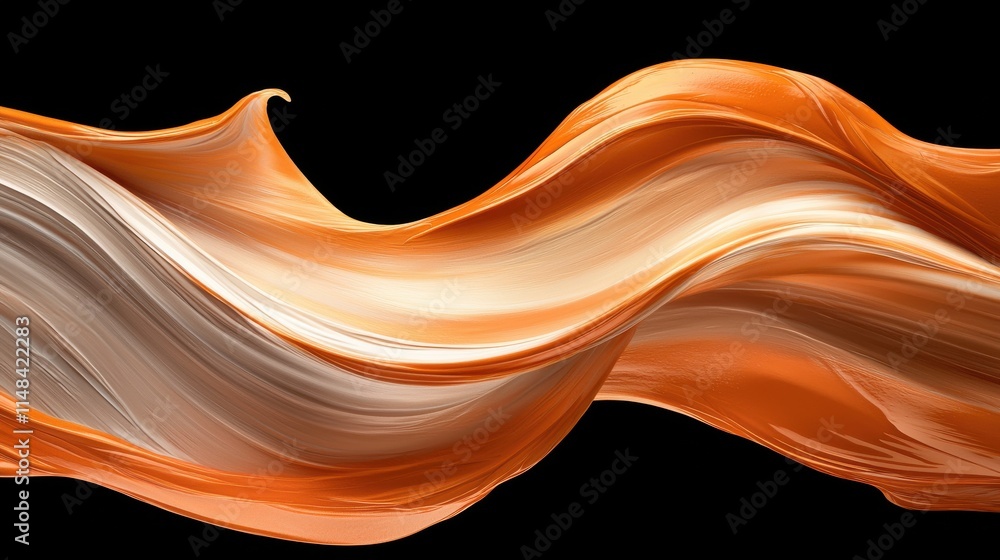 Poster dynamic orange paint textures and details studio setting high-resolution imagery artistic environmen